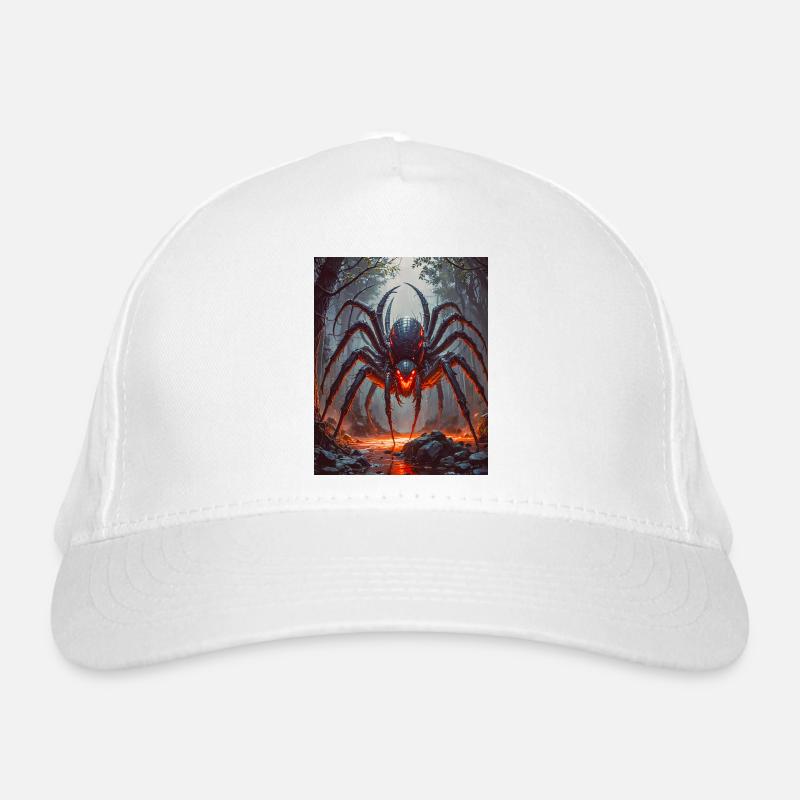 Tsuchigumo Monströse Riesenspinne mit leuchtendem Rot Bio-Baseballkappe