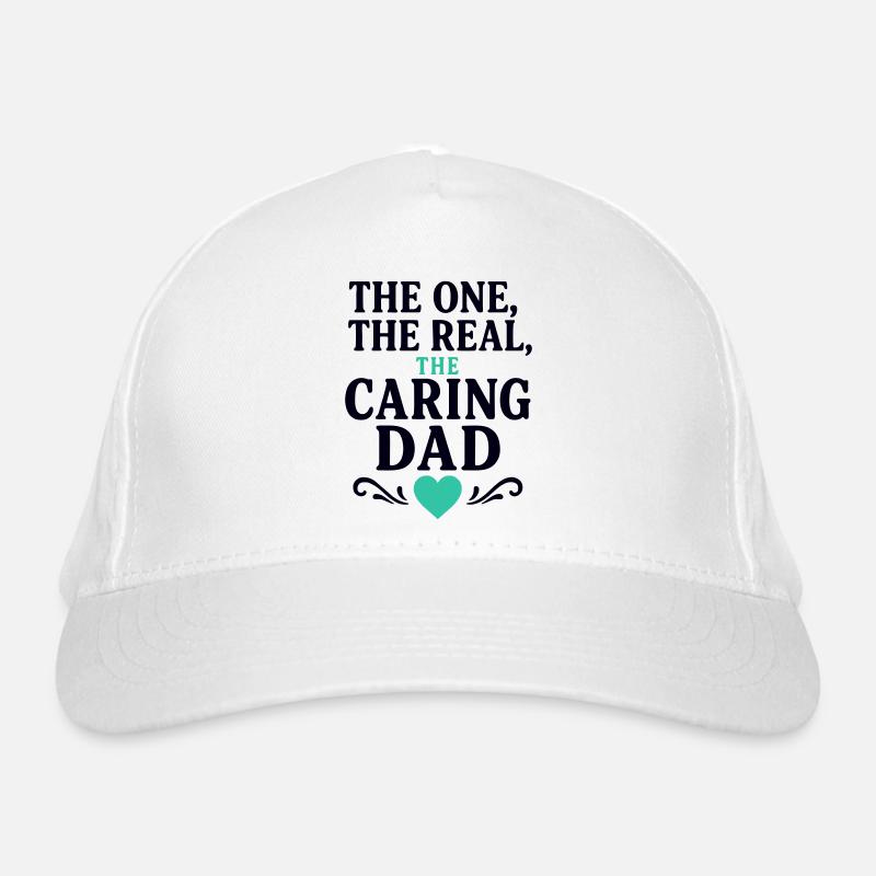 Caring Dad das Original Vatertag - Bio-Baseballkappe - Weiß