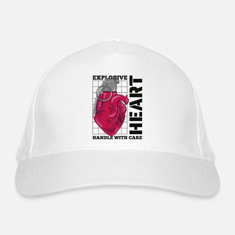 Exploding Heart Organic Baseball Cap