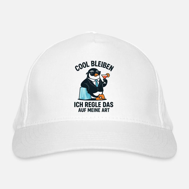 Penguin Cocktail Suit Organic Baseball Cap