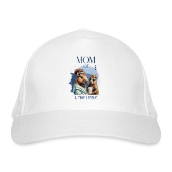 Mama eines kleinen Königs - Bio-Baseballkappe - Weiß - Vorne