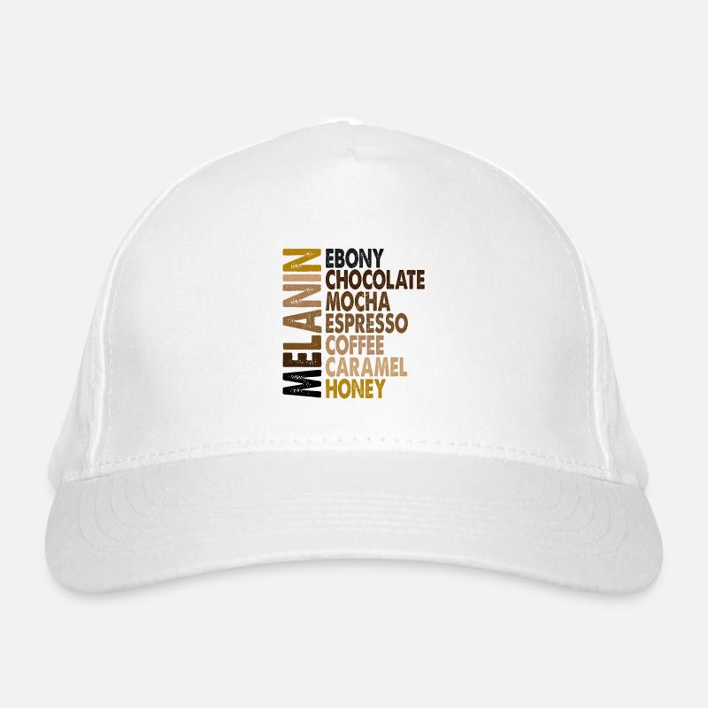 Design sur le thème du café et du chocolat Eybony - Casquette classique bio - blanc