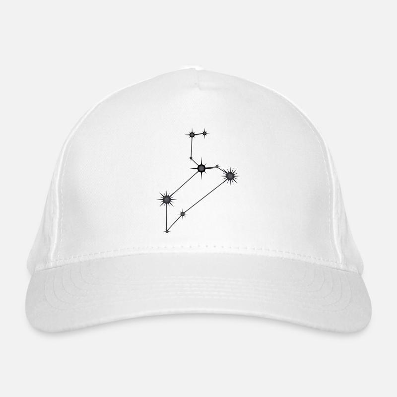 Löwe Sternbild Sternzeichen Schwarz & Grau Bio-Baseballkappe