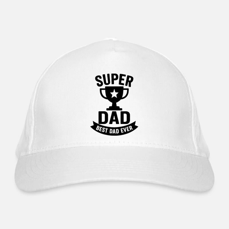 Super Dad Trophy Design Organic Baseball Cap