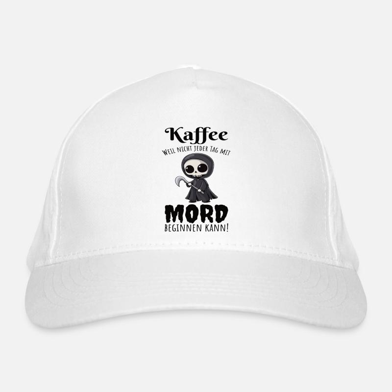 Kaffee Sensenmann Kaffeetrinker Bio-Baseballkappe
