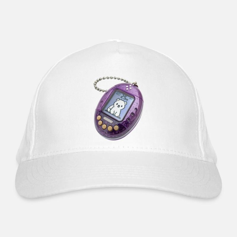 Niedlicher Pixel-Katzenwecker Bio-Baseballkappe