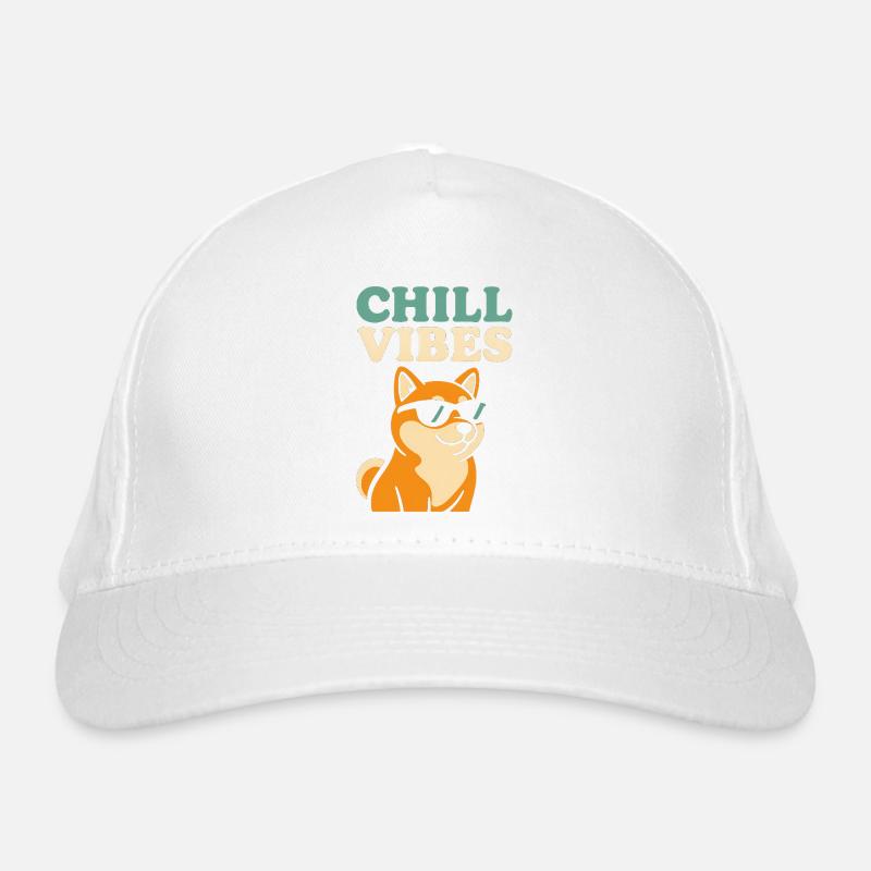 Chill Vibes Shiba Tea Organic Baseball Cap