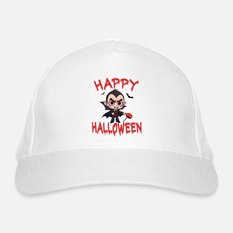 Halloween Vampire Dracula Citrouille Chauve-souris Effrayant Casquette classique bio