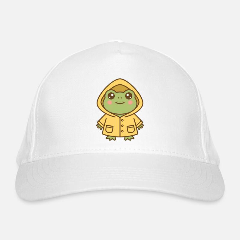 Frog with raincoat Organic Baseball Cap