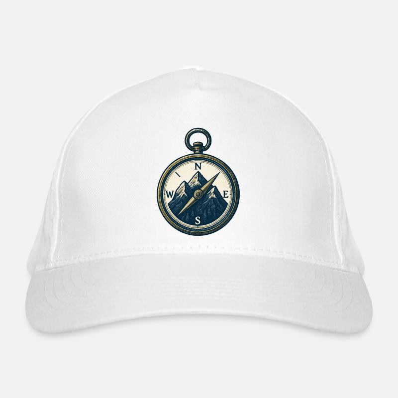 Compass Mountain Trek Azimut Wandergeschenk Bio-Baseballkappe