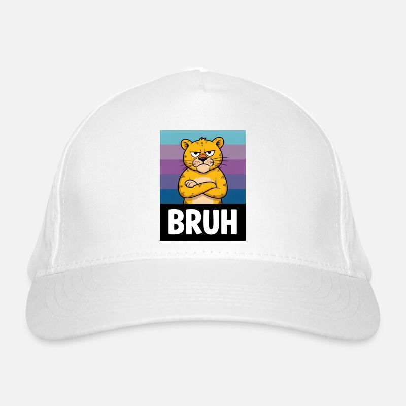 Grummel Katze BRUH Bio-Baseballkappe