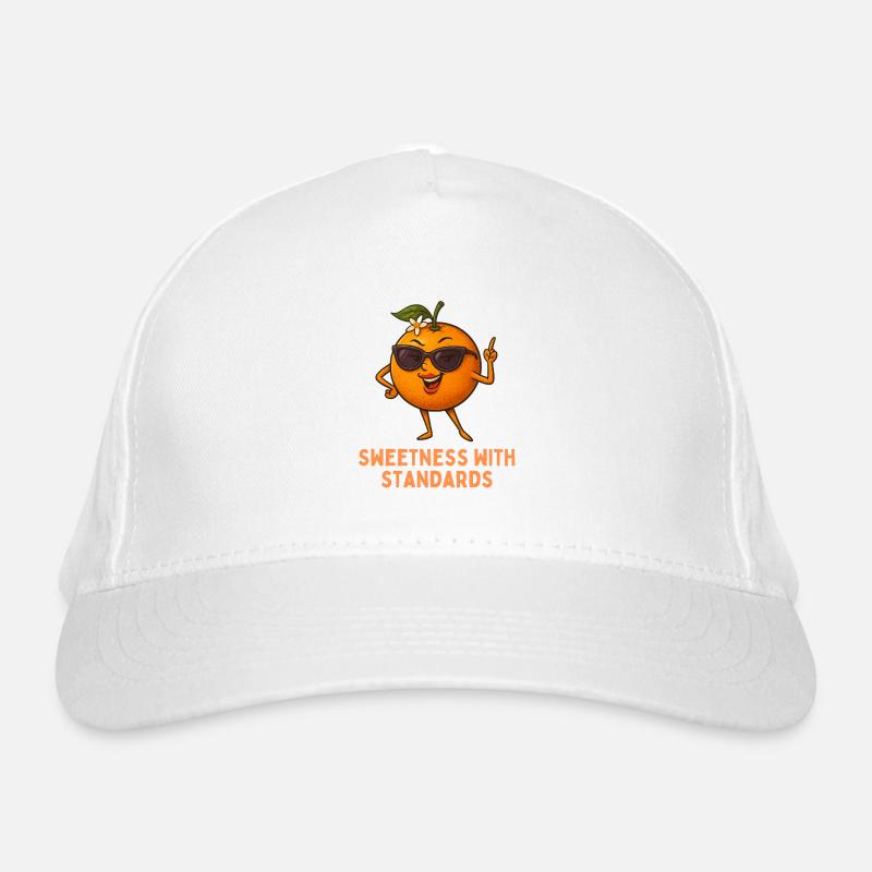 Orangencharme mit Standards Bio-Baseballkappe