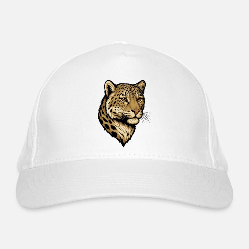 Illustration de tête de léopard Casquette classique bio