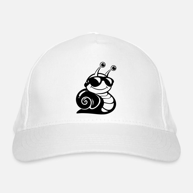 Cool snail with sunglasses Organic Baseball Cap