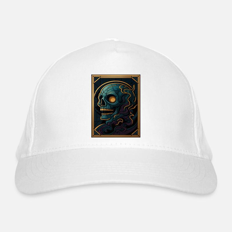 Crâne encadré avec des formes fluides Casquette classique bio