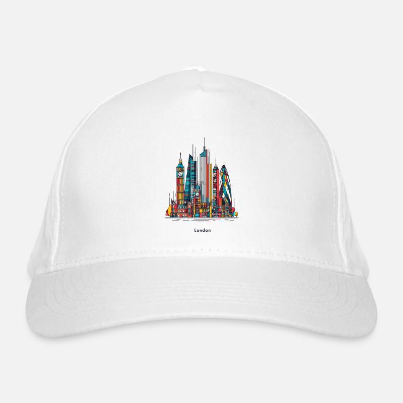 La silhouette haute en couleur de Londres Casquette classique bio