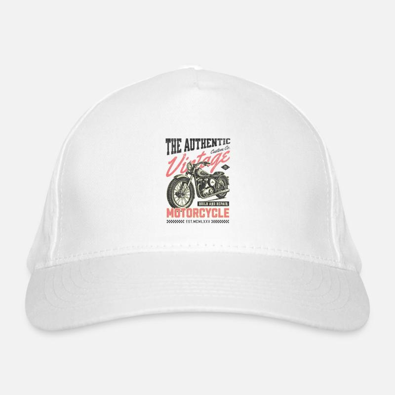 Authentic Vintage Motorcycle Organic Baseball Cap