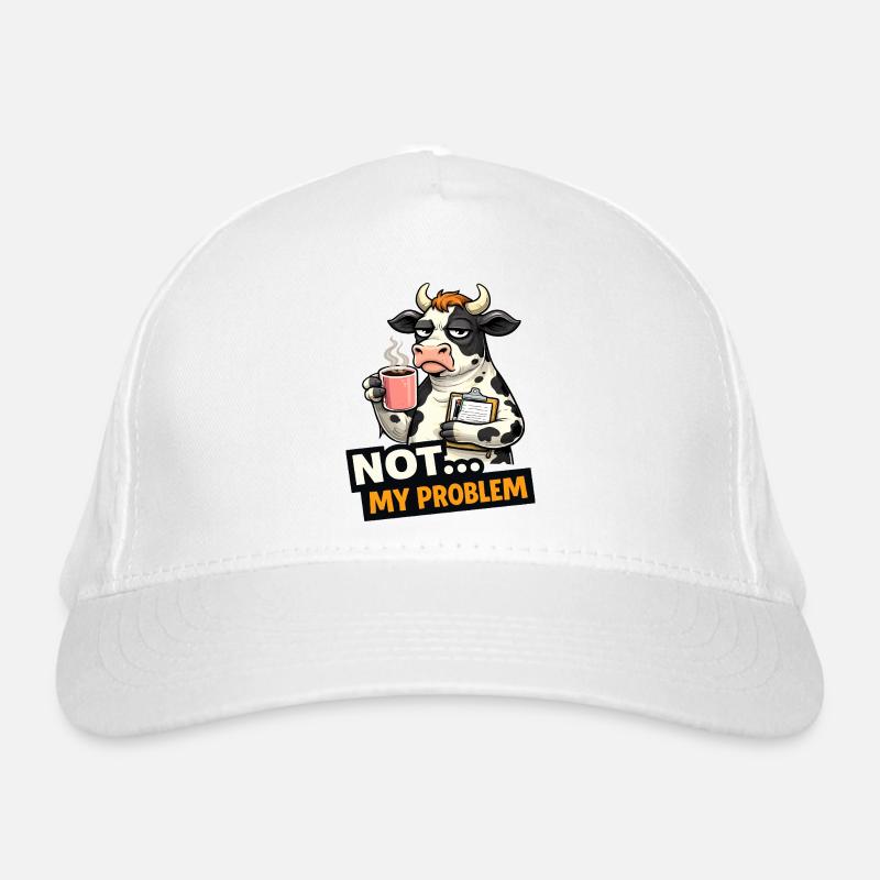 Nicht mein Problem: Kuhkaffee-Stimmung Bio-Baseballkappe