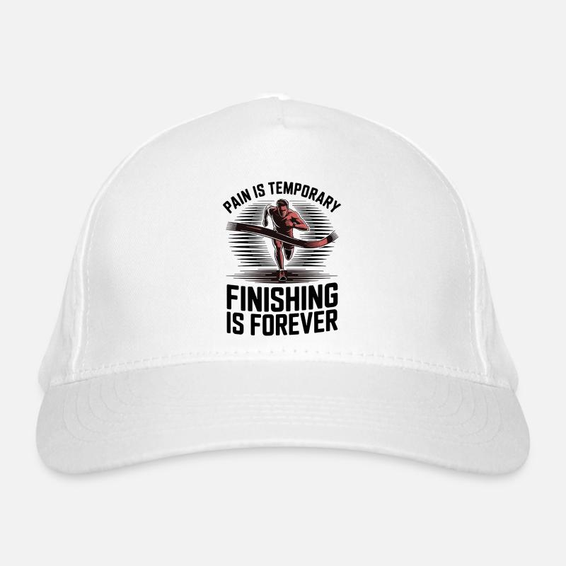 Coureur de motivation sur la ligne d’arrivée Casquette classique bio