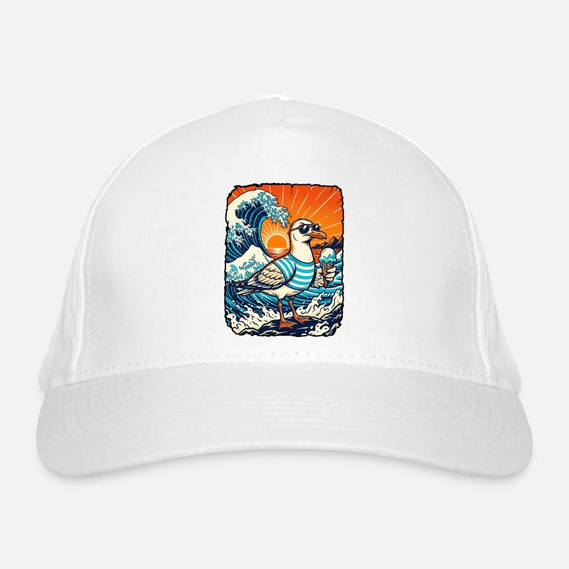Glace à la mouette Kawaii Casquette classique bio