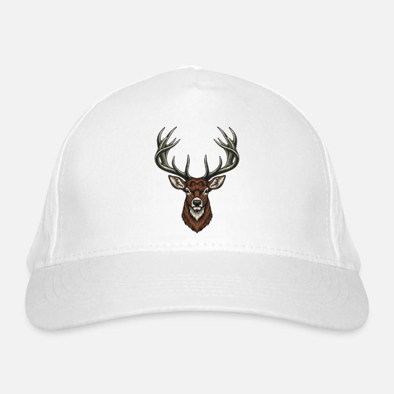 Gravure vintage de tête de cerf Casquette classique bio