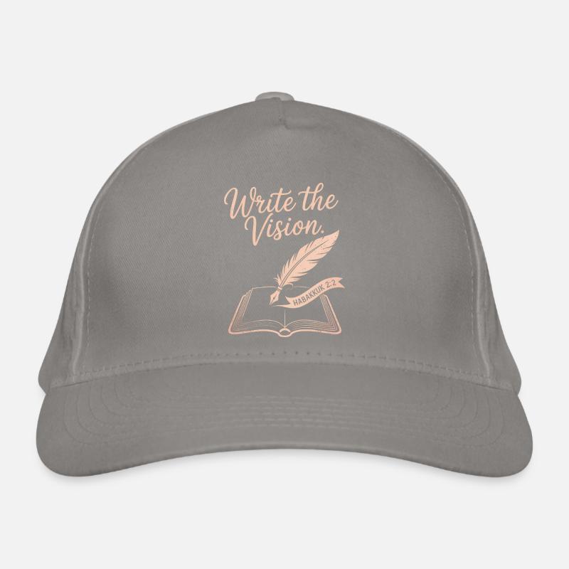 Write the Vision - Feather & Open Book Organic Baseball Cap