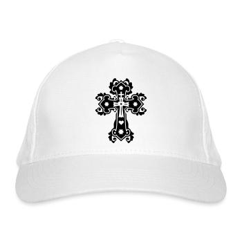 gothique croix religieuse croix - Casquette classique bio - blanc - Devant