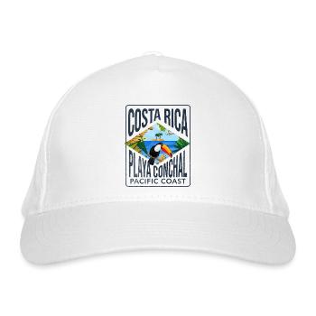 Costa Rica Playa Conchal Kopieren - Bio-Baseballkappe - Weiß - Vorne