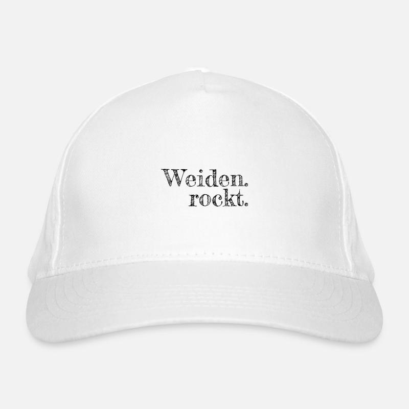 Weiden rockt - Textdesign mit Stadtnamen Bio-Baseballkappe