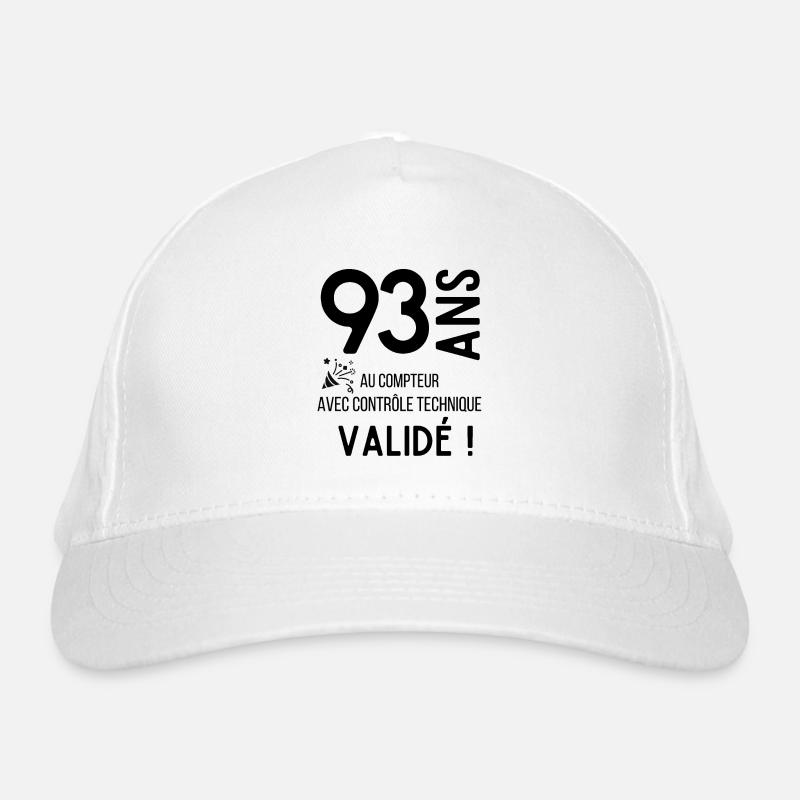 93 ans validé Casquette classique bio