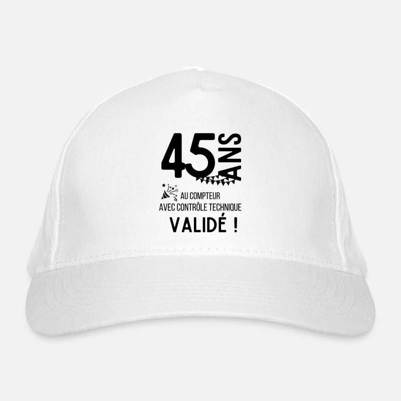 45 ans au compteur Casquette classique bio