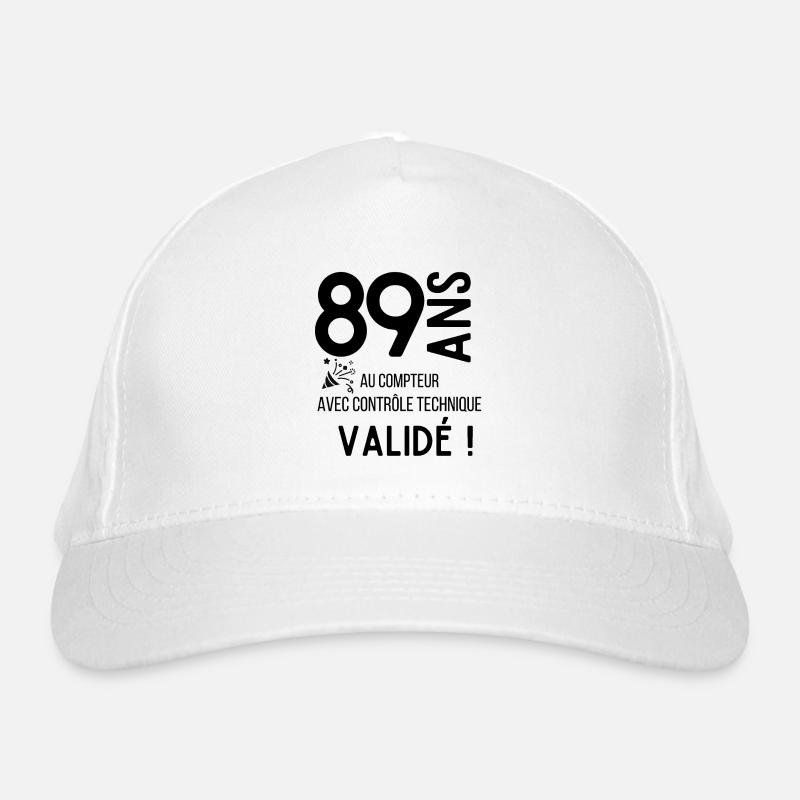 89 ans validé Casquette classique bio