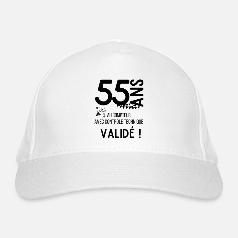 55 ans validé Casquette classique bio