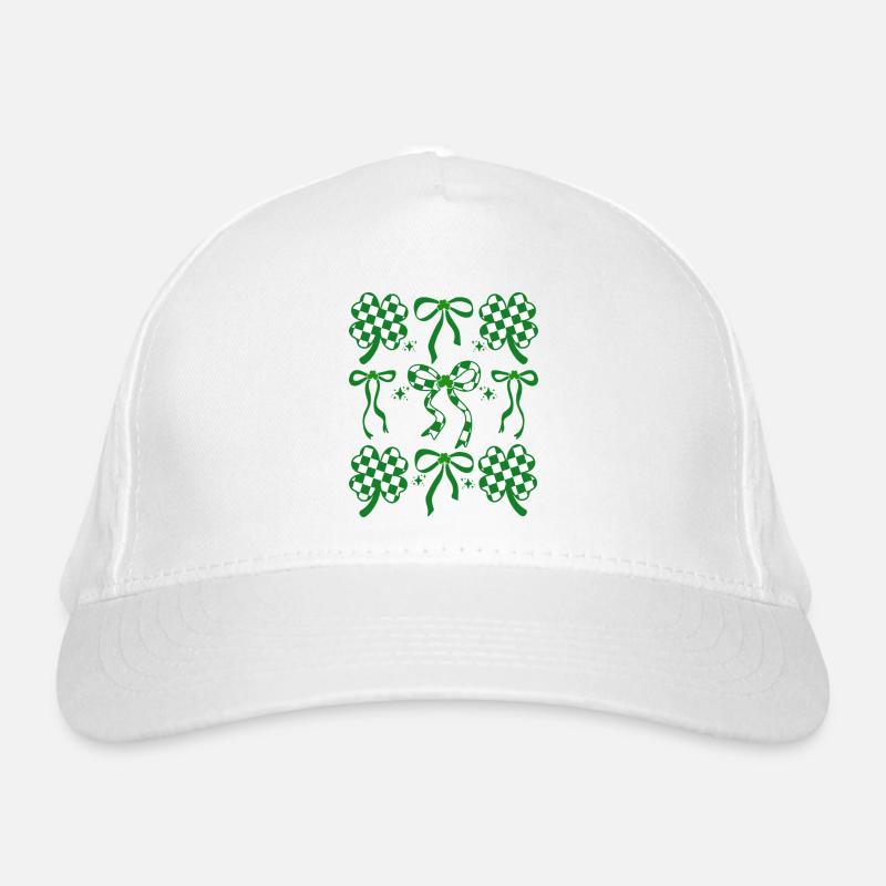 Karierte Kleeschleife St. Patrick's Day Bio-Baseballkappe