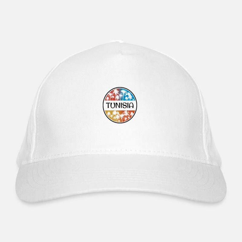 Tunisie Afrique Palmier Souvenir de vacances élégant Casquette classique bio
