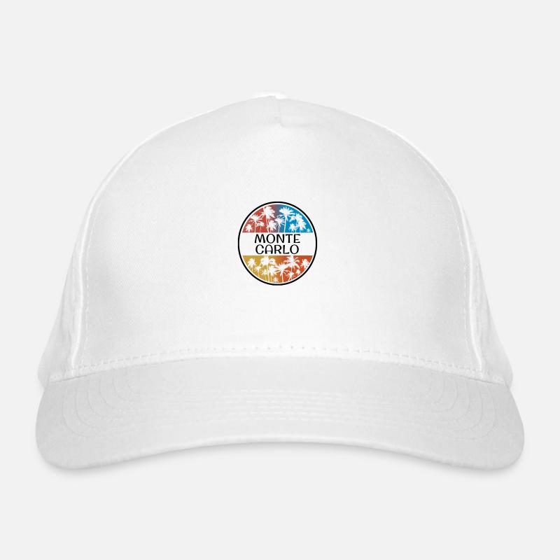 Monte Carlo Palm Tree Souvenir de vacances élégant Casquette classique bio