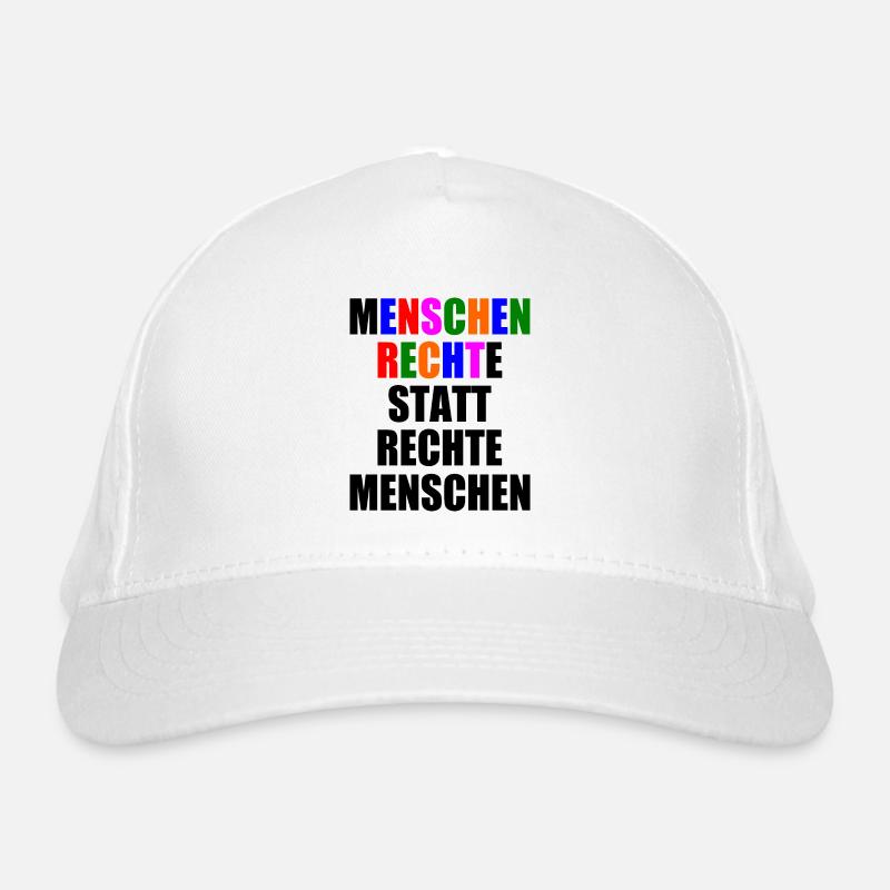 menschenrechte statt rechte menschen Bio-Baseballkappe