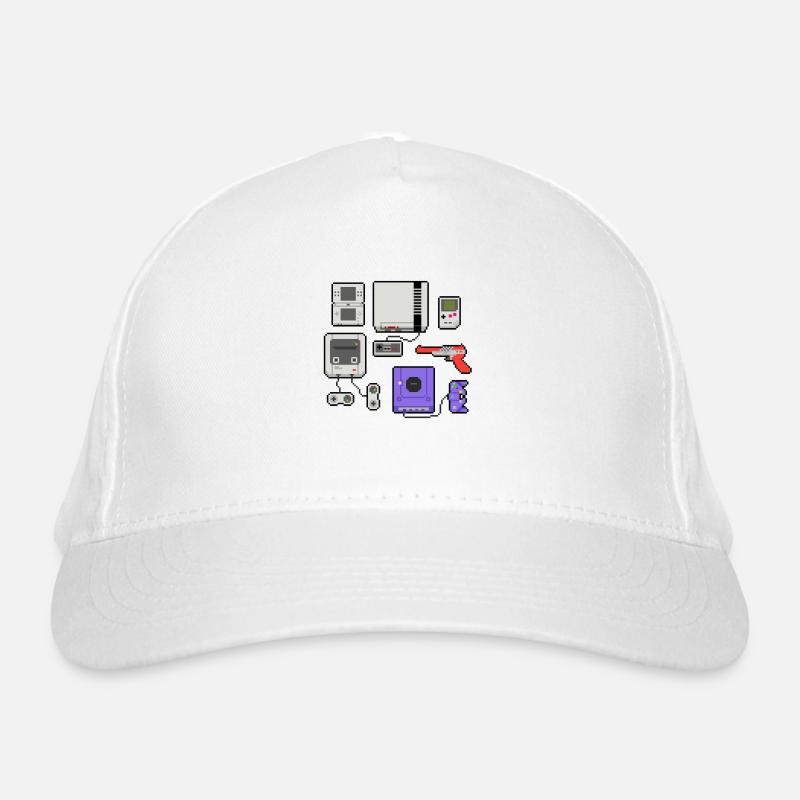 Pixel art console Bio-Baseballkappe