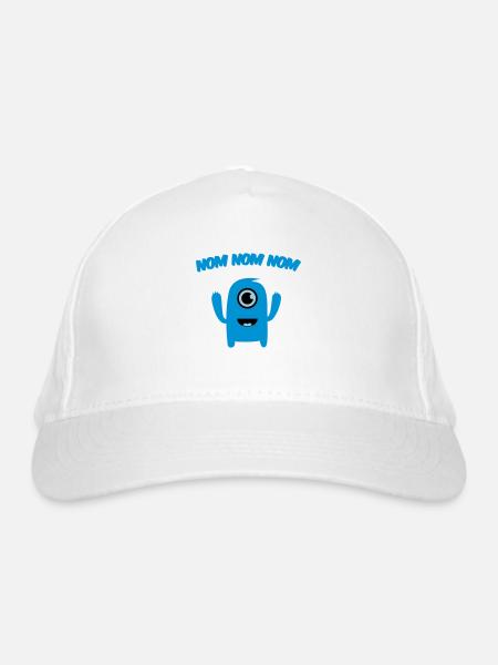 Nom Nom Nom Monstre - Casquette classique bio - blanc - Devant