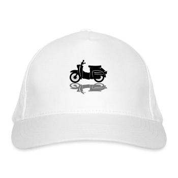 Fahrzeug - Schwalbe - Bio-Baseballkappe - Weiß - Vorne