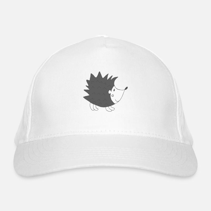Hedgehog Black White Organic Baseball Cap
