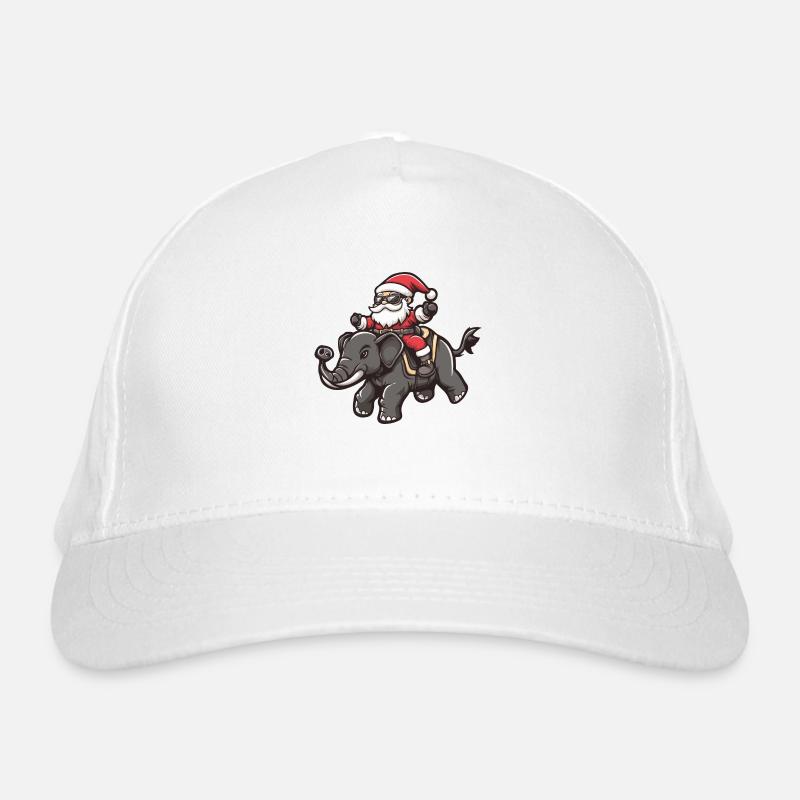 Elefant Weihnachtsmann Cartoon Bio-Baseballkappe