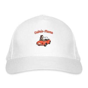 Cabriolet Besitzerin Auto fahren Cabrio Mama - Bio-Baseballkappe - Weiß - Vorne