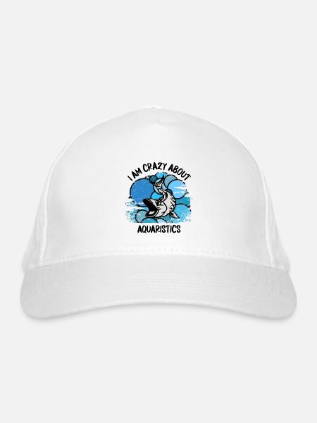 Aquarium Aquarists Fish Ornamental fish Aquaristics - Organic Baseball Cap - white - Front