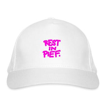 REST IN PIEF (R.I.P.) Fat Pink - Organic Baseball Cap - white - Front