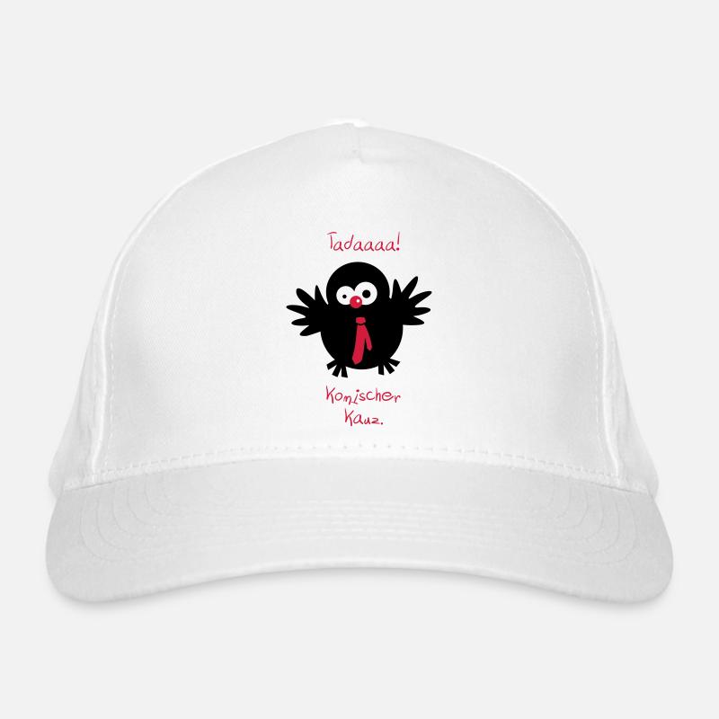 Eine Eule // Komischer Kauz. Bio-Baseballkappe