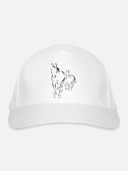 PFerde - Bio-Baseballkappe - Weiß