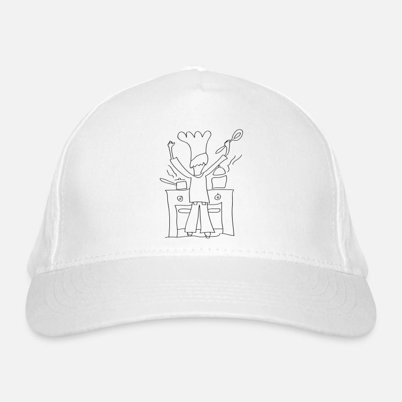 Papa’s Cooking Line Art – Funny Kitchen Gift Bio-Baseballkappe