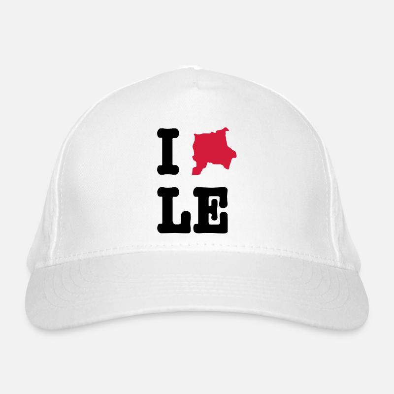I Love Leipzig (I heart LE) - City Outlines Organic Baseball Cap