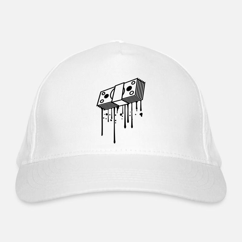 graffiti tropfen geldscheine buendel dollar gettin Bio-Baseballkappe